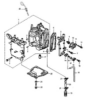 Блок цилиндров 4-Х ТАКТНОГО ПЛМ MERCURY 8 Серийный номер от 0P325500 и выше