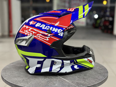 Шлем кроссовый HETOSHI Сине-желто-красный AD3-14 цв.  р. XXL