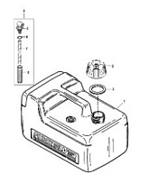 Топливный бак 4-Х ТАКТНОГО ПЛМ MERCURY F15 Серийный номер от 1B227000 до 1B727495