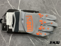 Перчатки взрослые 100% XD2-11 цв. Серо-оранжевый р. L