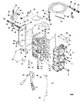 Блок цилиндров 2-Х ТАКТНОГО ПЛМ MERCURY 90 Серийный номер от 0P325500 и выше