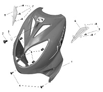 Облицовка фары СКУТЕРА STELS TACTIC 150