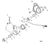 Дроссельная тяга, внешний 4-Х ТАКТНОГО ПЛМ MERCURY 50 Серийный номер от 1C050252 и выше