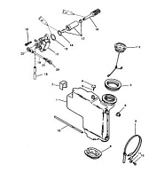 Компоненты закачки масла 2-Х ТАКТНОГО ПЛМ MERCURY 50EO Серийный номер от 0G290585 до 0G589999
