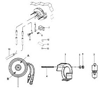 Сигнализатор уровня масла 4-Х ТАКТНОГО ПЛМ MERCURY F15 Серийный номер от 0P401000 и выше