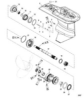 Корпус шестерни(карданный вал)(Serial #1C033811 и выше) 4-Х ТАКТНОГО ПЛМ MERCURY 50 Серийный номер от 1C000001 до 1C050251
