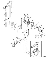Топливный насос (ручной) 2-Х ТАКТНОГО ПЛМ MERCURY 60 Серийный номер от 0G590000 до 0G760299