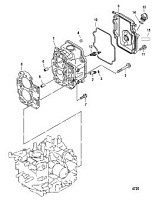 Головка цилиндра 4-Х ТАКТНОГО ПЛМ MERCURY F15 Серийный номер от 0G590000 до 0G760299