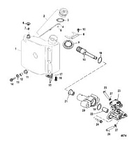 Компоненты закачки масла 2-Х ТАКТНОГО ПЛМ MERCURY 90 Серийный номер от 0G760300 до 0T979999