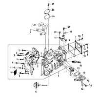 Блок цилиндров, Serial # 0R318096 и выше 4-Х ТАКТНОГО ПЛМ MERCURY 3.5 Серийный номер от 0R131842 и выше