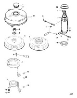 Маховик и стартер 2-Х ТАКТНОГО ПЛМ MERCURY 75 Серийный номер от 0T980000 до 0T999999