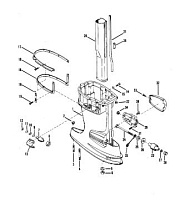 Корпус ведущего вала в сборе 2-Х ТАКТНОГО ПЛМ MERCURY 50EO Серийный номер от 9385911 до 9469199