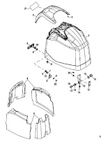 Верх капота 4-Х ТАКТНОГО ПЛМ MERCURY 80 Серийный номер от 0P459572 и выше
