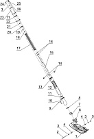 Подвеска передняя и лыжа для C40301100 снегохода ТАЙГА PATRUL 550 SWT