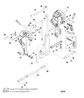 Зажимной кронштейн 2-Х ТАКТНОГО ПЛМ MERCURY 50EO Серийный номер от 9973100 до 0P016999