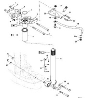 Рулевой рычаг 4-Х ТАКТНОГО ПЛМ MERCURY 40 Серийный номер от 1C000001 до 1C049738