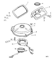 Статор, триггер (электрические модели) 2-х тактного ПЛМ MERCURY 40 M Серийный номер от 0P325500 и выше