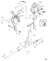 Зажимной кронштейн 2-Х ТАКТНОГО ПЛМ MERCURY 50EO Серийный номер от 0P325500 и выше