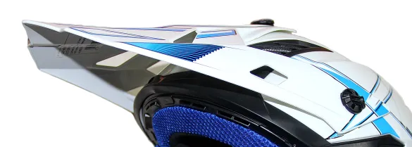 Козырек для шлема ATAKI SC-16 белый/синий глянцевый