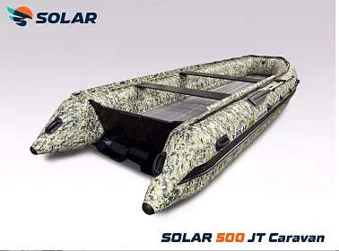 Лодка надувная моторная solar-500 caravan jet tunnel