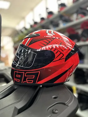 Шлем интеграл HETOSHI XD1-95 цв. Красный  глянцевый  р. S